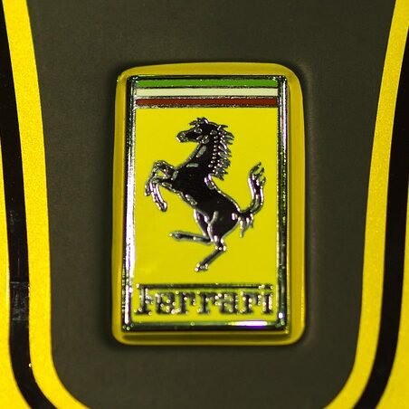 ferrari, auto, car, sport, brand, logo, stamp, sign, automotive, car wallpapers, retro, classic, tuning, reflection, road, expensive